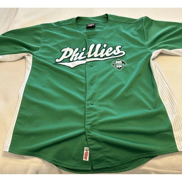 Philadelphia Phillies St Patrick's Day Jersey Stitches Brand Size XL Very Clean - Picture 10 of 12